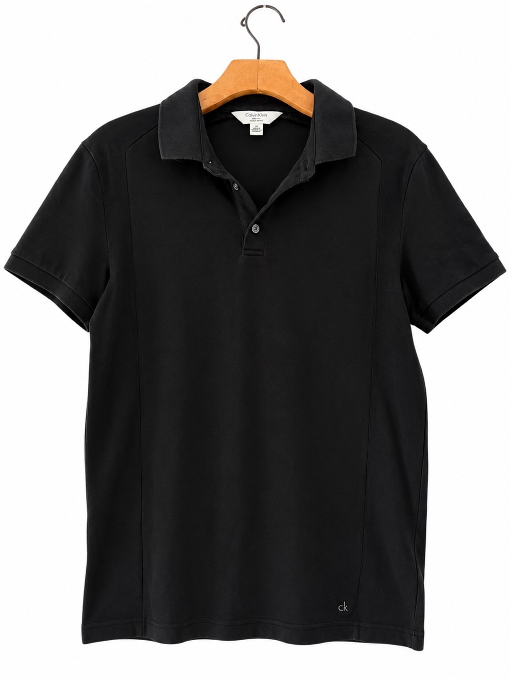 Calvin Klein Body Fit Black Polo Shirt Men’s M Slim Fit CK Logo